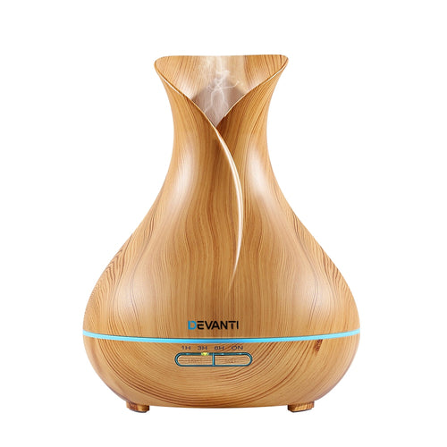 Devanti Aroma Diffuser Light Wood 400ml — Studio Shot | Valley Botanicals