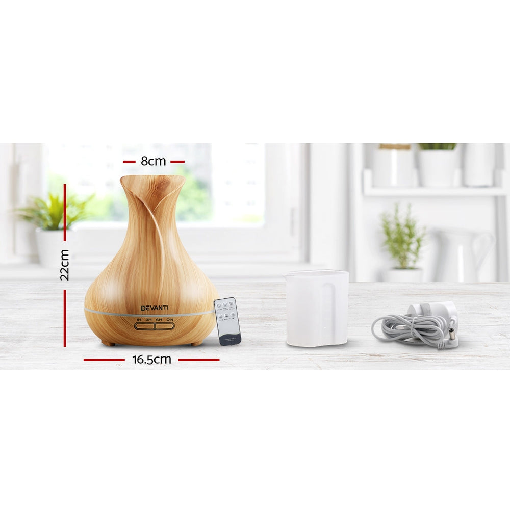Devanti Aroma Diffuser Light Wood 400ml — Lifestyle Shot | Valley Botanicals