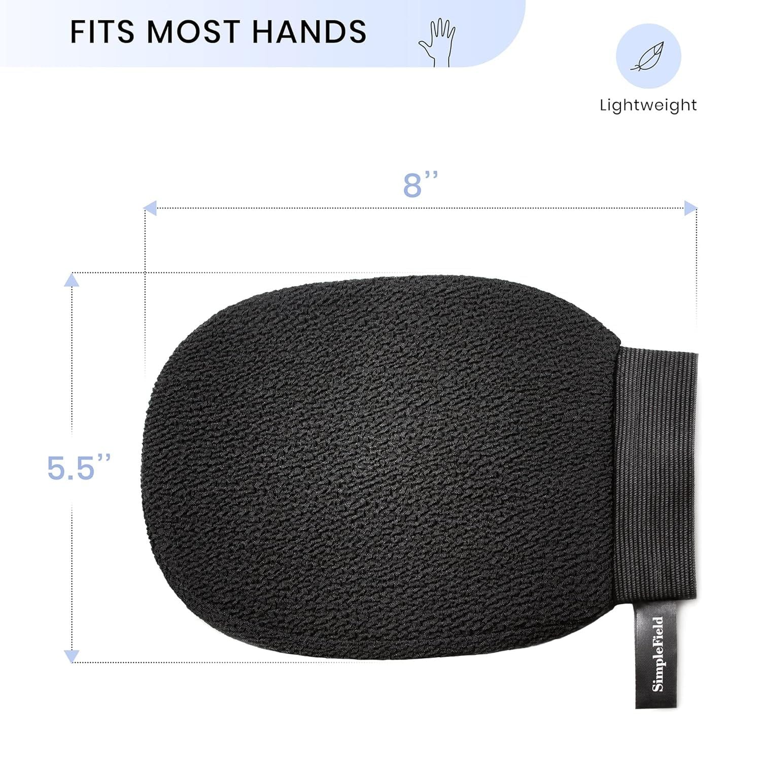 Korean Exfoliating Mitt 2 Pack — Side View | Valley Botanicals