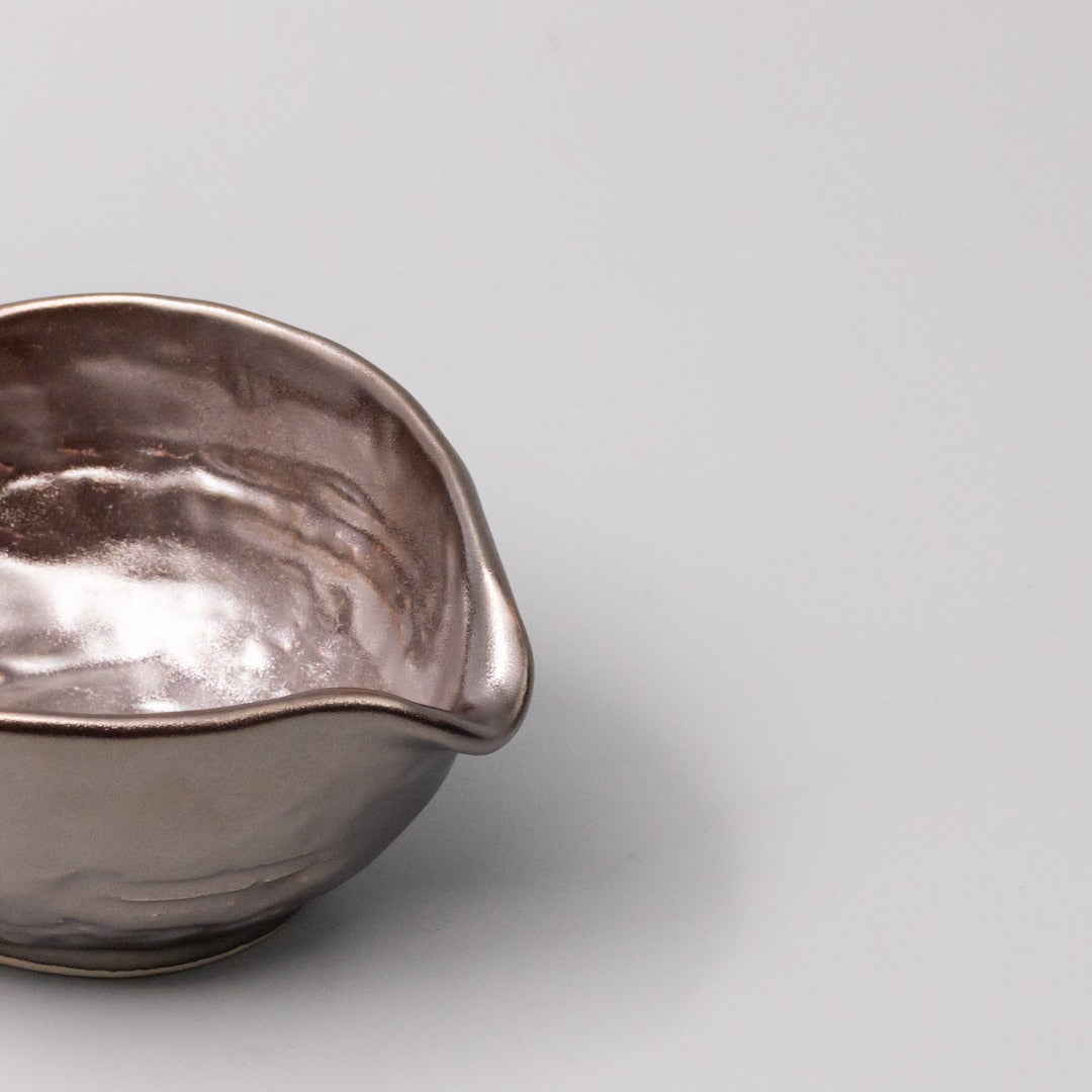 Ceramic Pourer 140ml Metallic Lustre Glaze — Studio Shot | Valley Botanicals