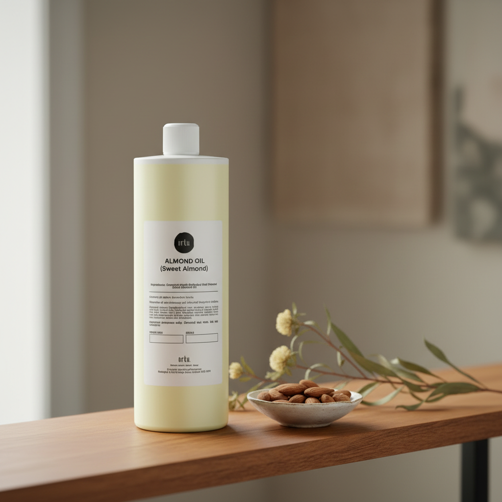 Sweet Almond Oil 500ml — Shelf Styled Shot | Valley Botanicals