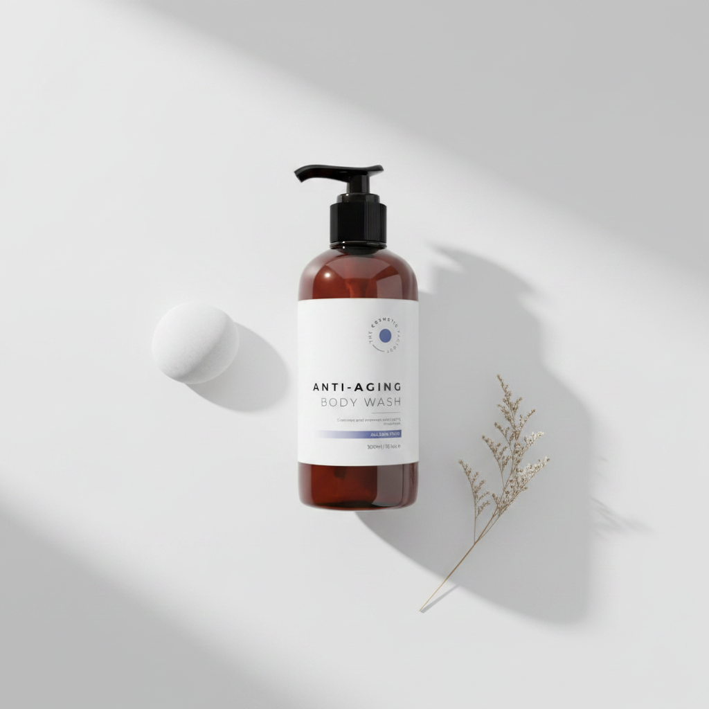 Anti-Aging Body Wash - Minimal Flat Lay
