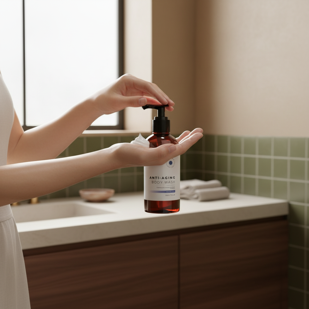 Anti-Aging Body Wash - Model Muted Tones