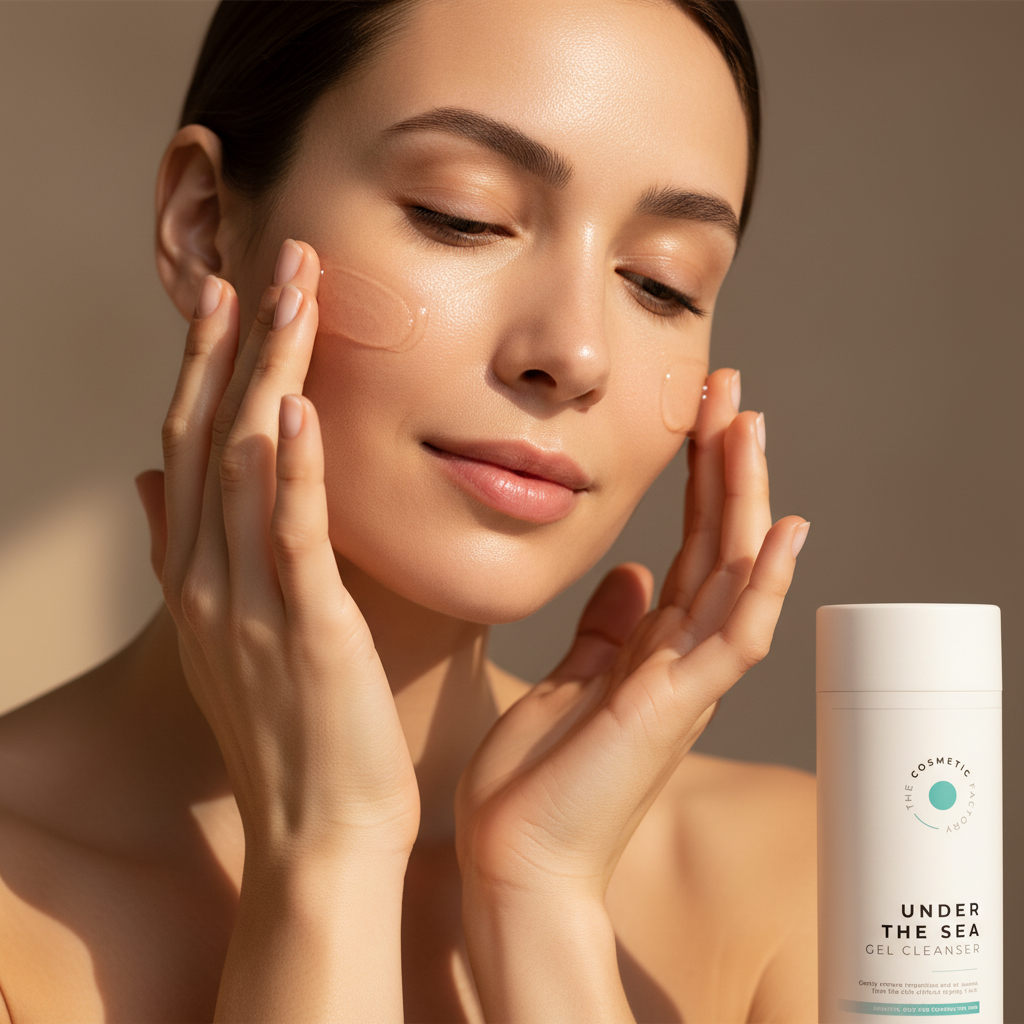Under the Sea Gel Cleanser 200ml — Model Shot | Valley Botanicals