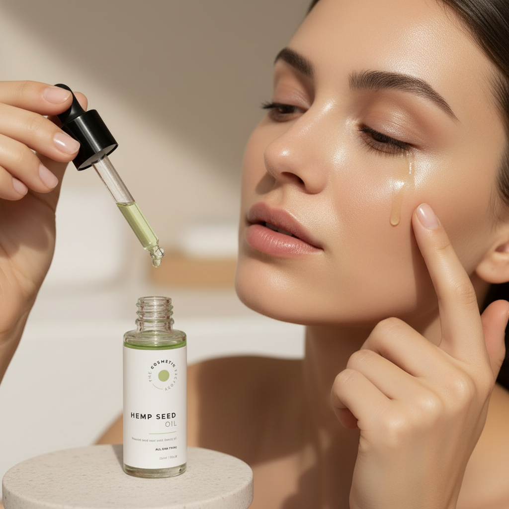 Hemp Seed Oil 30ml — Model Shot | Valley Botanicals