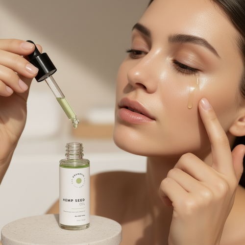 Hemp Seed Oil 30ml — Model Shot | Valley Botanicals