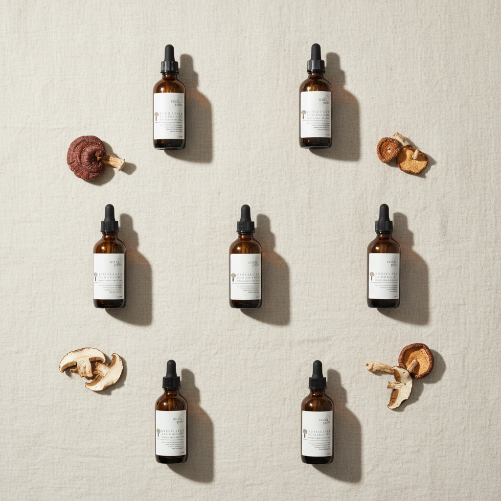 Ninth Path 7 Mushroom Drops Bundle - Flat Lay