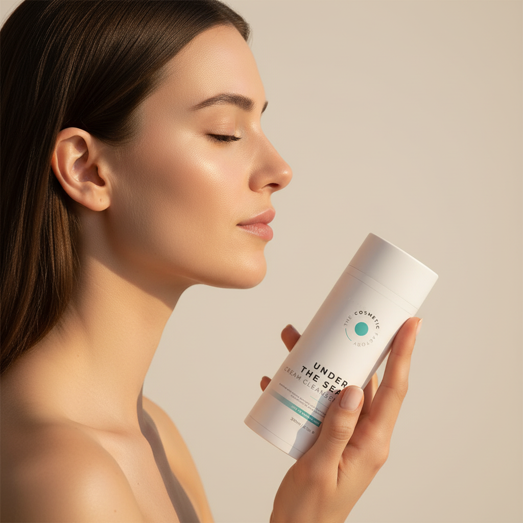 Under the Sea Cream Cleanser 200ml — Model Shot | Valley Botanicals
