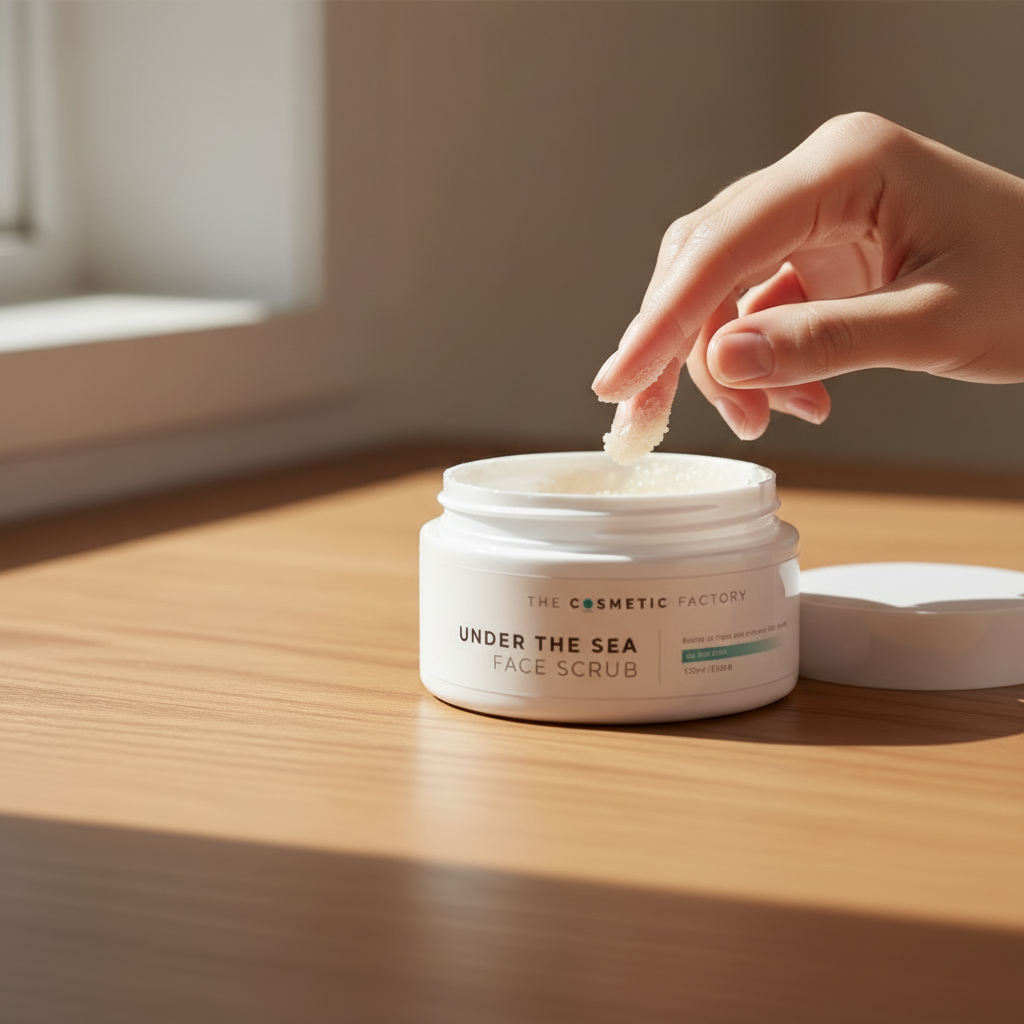 Under The Sea Face Scrub Hand Shot